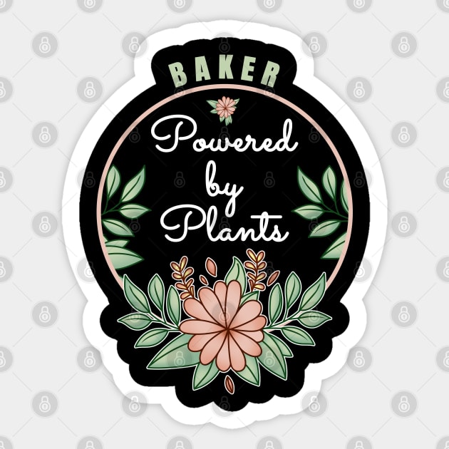 Baker Powered By Plants Lover Design Sticker by jeric020290